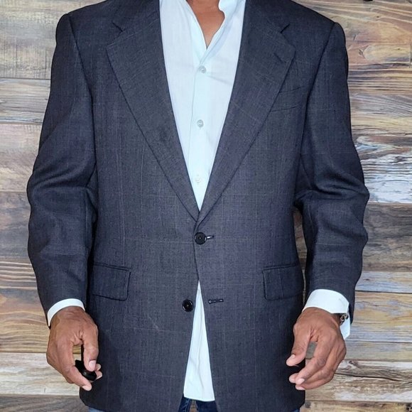 Vintage Gieves & Hawkes Savile Row London Wool Plaid Blazer Sport Jacket 41R - Picture 2 of 10